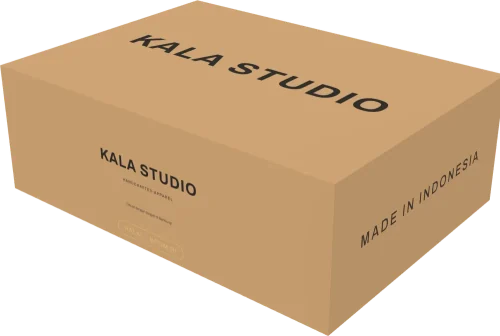 Mockup 3D E-Commerce Mailer Box dengan desain Kala Studio